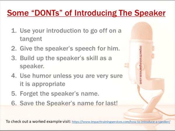 how to introduce your boss in a presentation