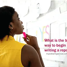 cover image for begin writing a report
