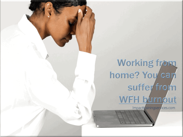image of overwhelmed woman suffering from work from home burnout