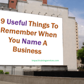 cover image for 9 things to remember when you name a business