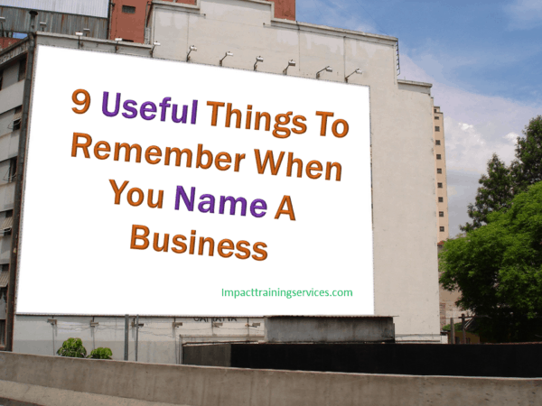 cover image for 9 things to remember when you name a business