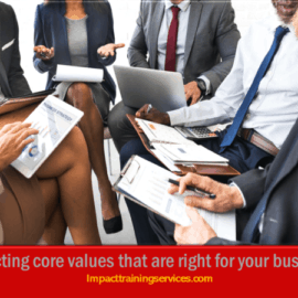 cover image for selecting core values that are right for your business
