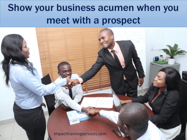 cover image for how to show business acumen when you meet with a client