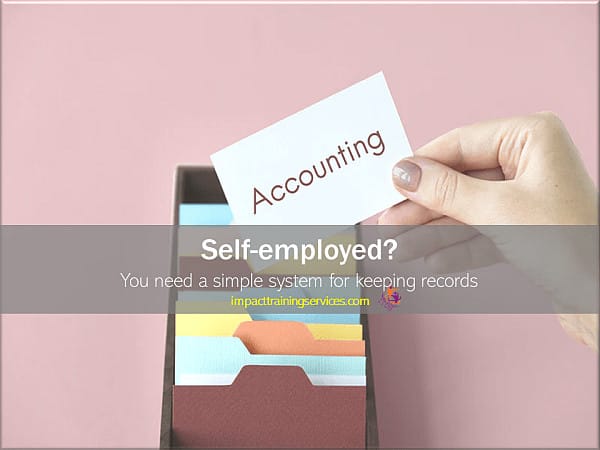 image showing self-employed record keeping