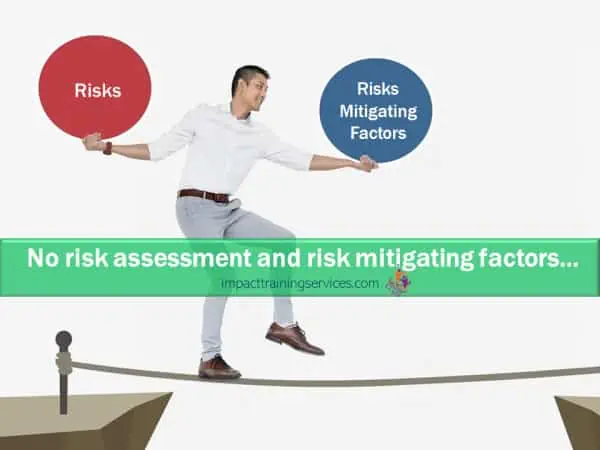image showing what happens with writing business plans without risk assessment