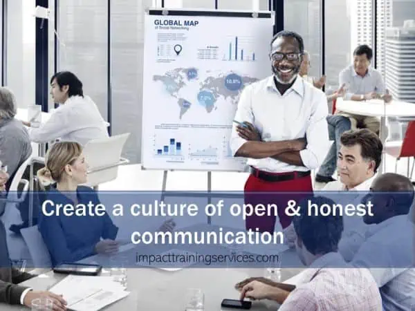 image showing how to lead using a culture of open communication