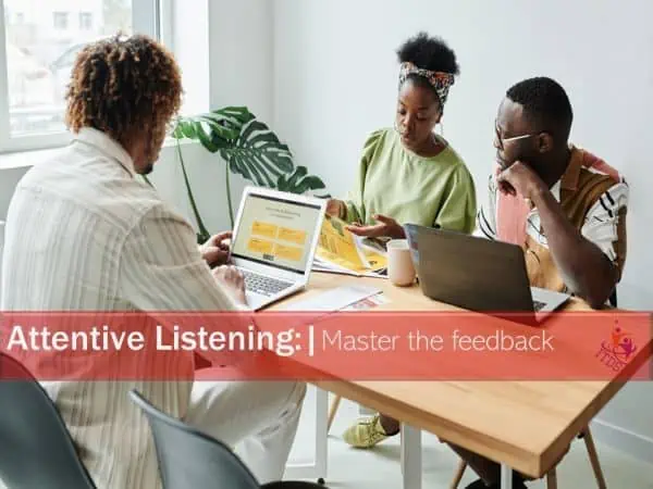 image showing a woman who has mastered the skill of feedback in attentive listening